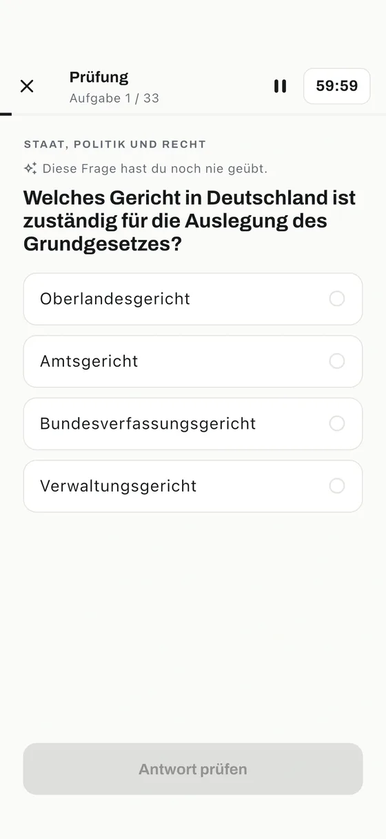 Einbürgerungstest-App: Simuliere die echte Prüfung