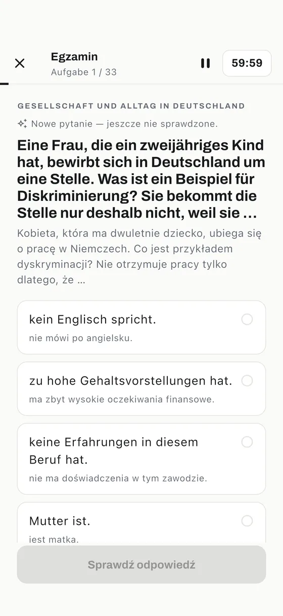 Aplikacja Einbürgerungstest: Symuluj prawdziwy egzamin